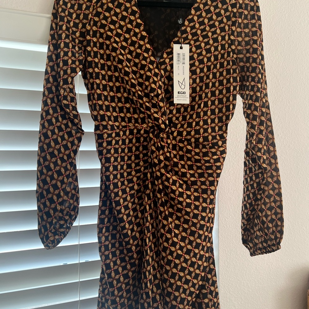 MINKPINK Valentina Geometric Mini Dress in Multi